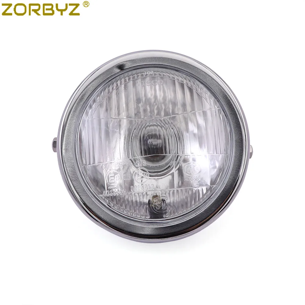 ZORBYZ мотоциклетная хромированная металлическая Ретро галогенная передняя фара E