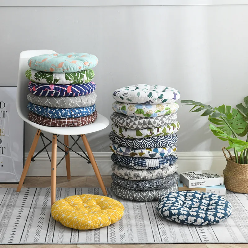 

Office Chair Cushion Floor Printed Thicken Round Chair Cushion Seat Cushions Home Decor Pillows Meditation Cushion Throw Pillows