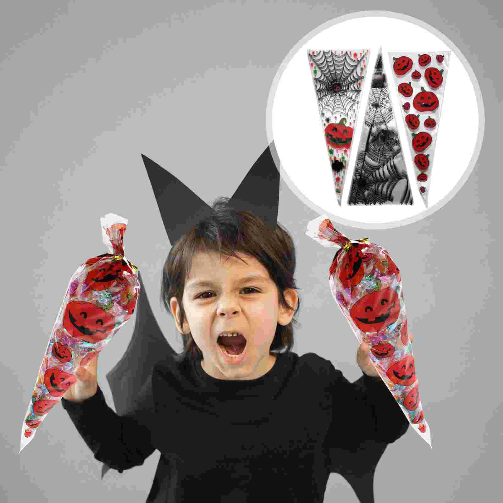 

300pcs Gift Decoration Bags Triangle Candy Snack Packaging Bags