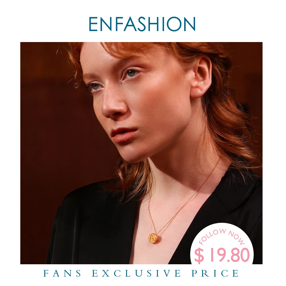 Ожерелье с подвеской буквой Enfashion подвеска из нержавеющей стали золотого цвета