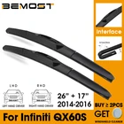 Автомобильный стеклоочиститель лобовое стекло резиновый силиконовый запасной стеклоочиститель для Infiniti QX60S 2014-2016 LHD RHD 26 