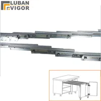 Cabinet drawer rails Multifunctional invisible dining table slide   Pull-out folding hidden dining table multi-section track
