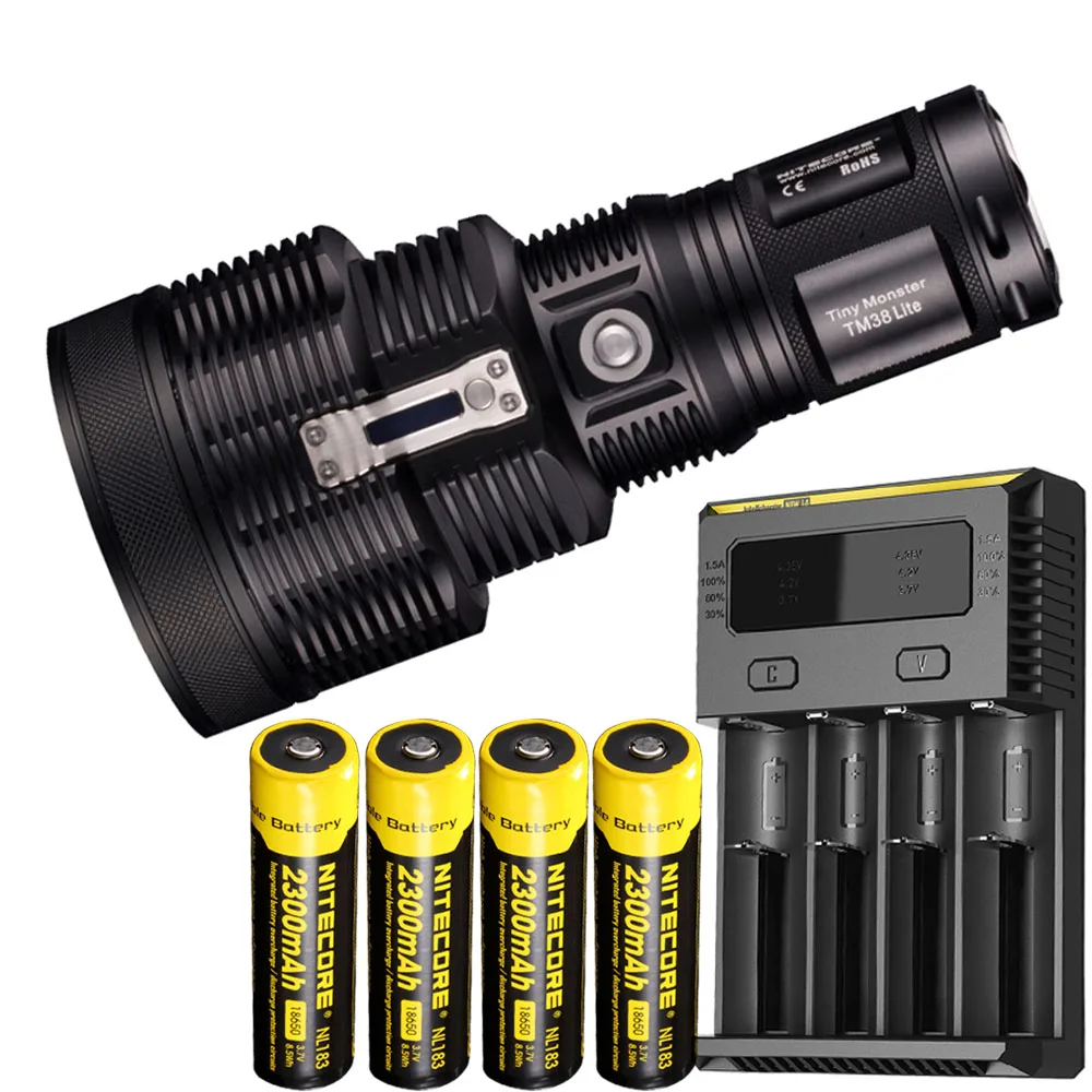 TM38Lite NL1823 I4 NITECORE TM38 Lite перезаряжаемый фонарик CREE XHP35 HI D4 max 1800 люмен светодиодный фонарь длинный фонарь 1400 м ручной прожектор - Испускаемый цвет: TM38Lite NL1823 I4