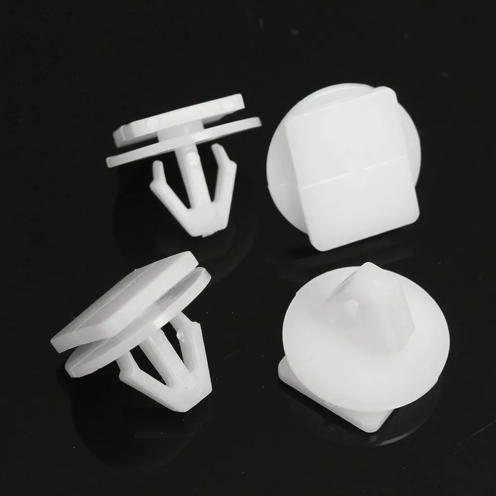 

Useful Durable New Trim Fastener Clips 8pc Arch For Corsa 4*Plastic White Clips Front Metal Nut Plastic