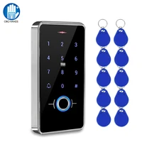 rfid fingerprint access controller waterproof touch keypad reader dc12v door opener backlight outdoor with 13 56mhz keychains