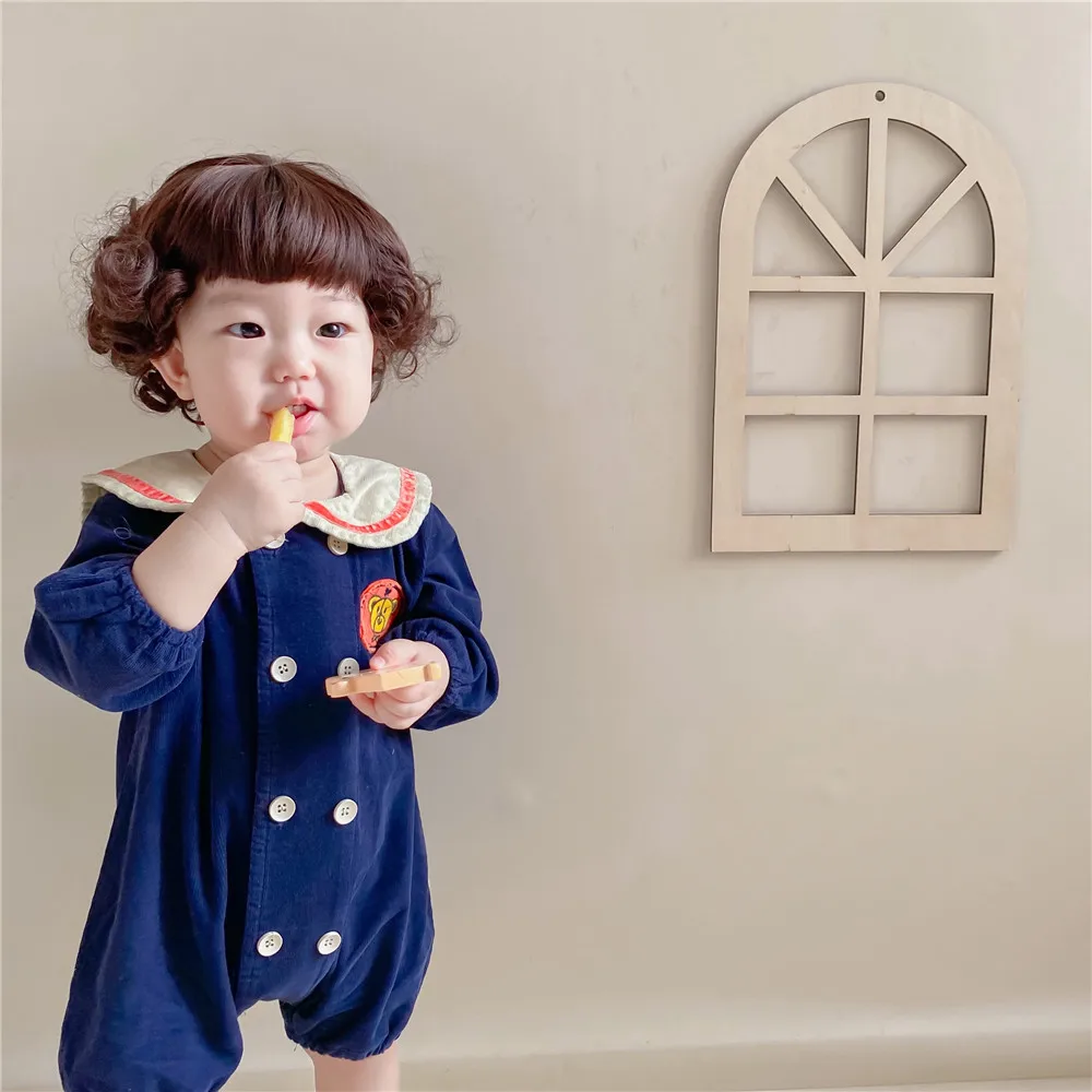 

Toddler Baby Clothes Sailor Spring Newborn Baby Romper Corduroy Infant Girls Playsuit Boys Jumpsuit Overalls Kids Onesie Cotton