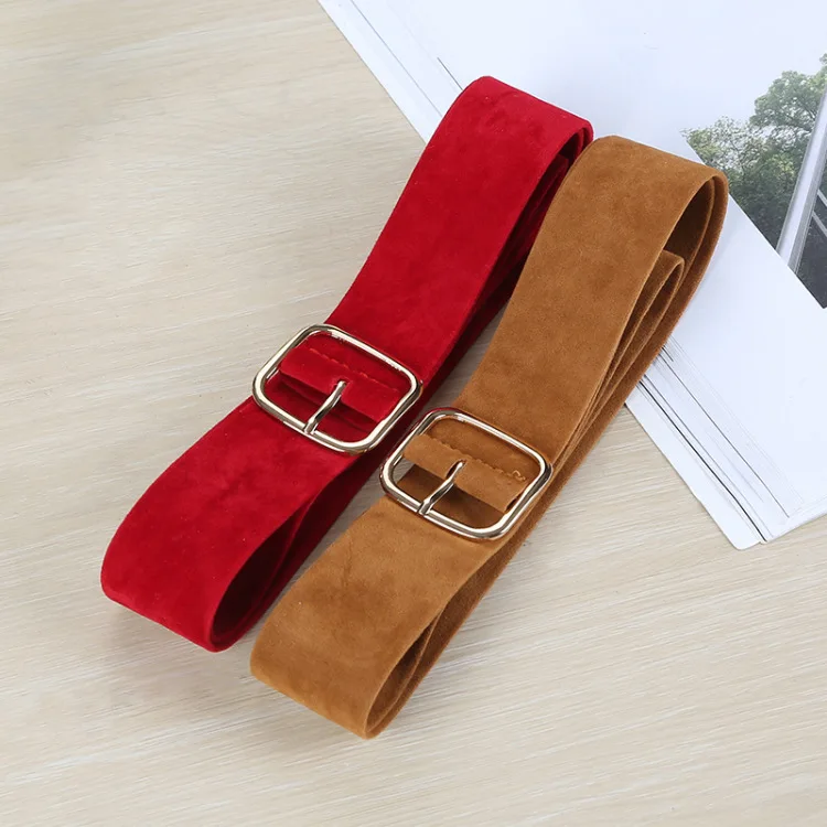 Модный женский ремень Colle черный замшевый из искусственной кожи платье с