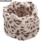 Детский Теплый хлопковый шарф, осенне-зимний шейный платок с круглым вырезом для мальчиков и девочек