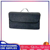car felt storage box pocket style car trunk organizer soft felt storage bag auto interior stowing tidying tool bag grey foldable