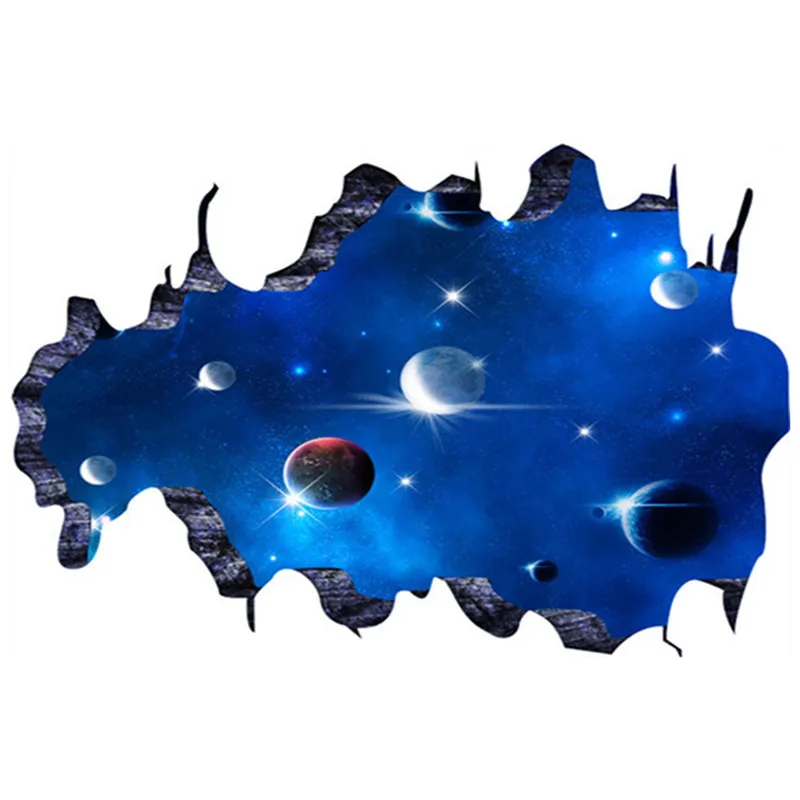 Вселенная Звездное чудеса сломанной настенная Galaxy свечение планета звезды 3d