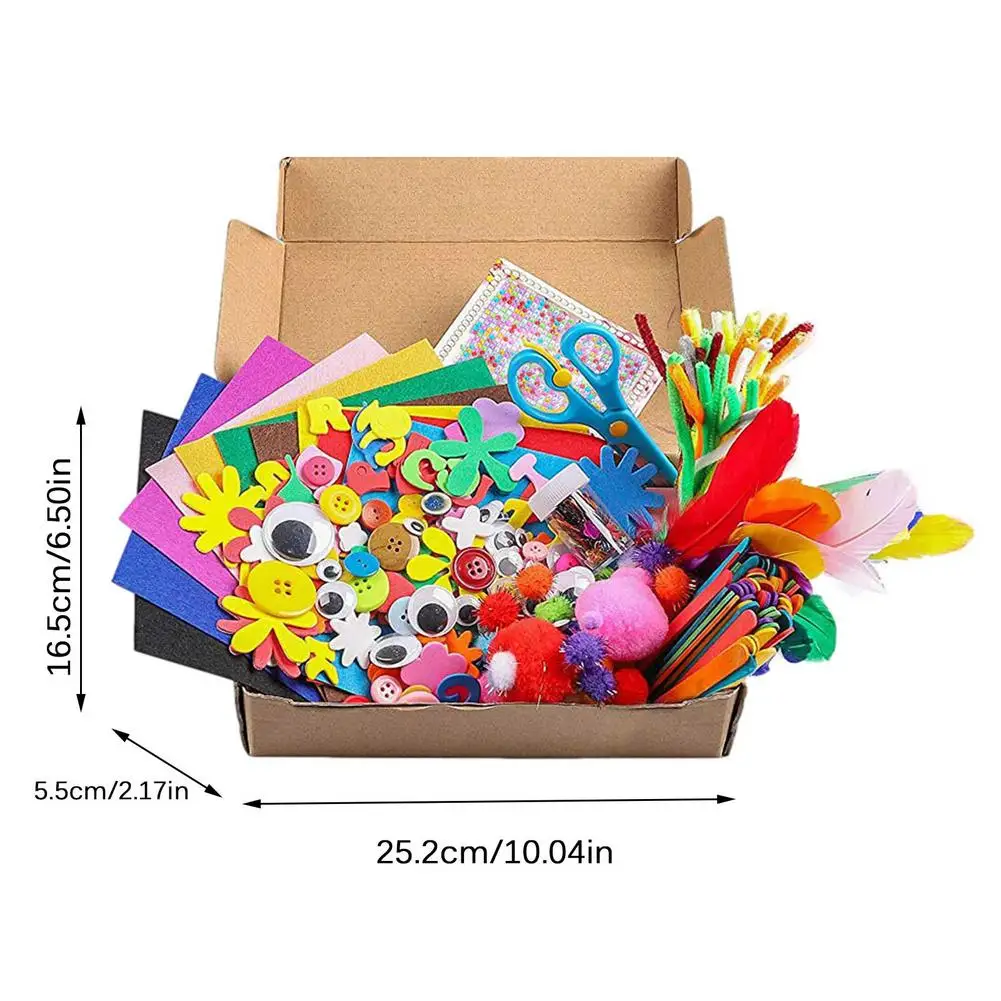 

Rainbow Colors Plush Sticks Pompoms Kit Children Toy DIY Supplies Toy Handmade Art Craft Creativity Devoloping Toys For Kids