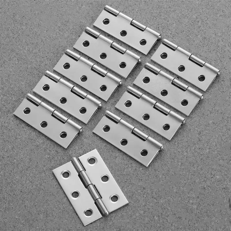 WINOMO 10 шт из нержавеющей стали оконный шкаф петли разъемы (серебро)|Дверные петли| |