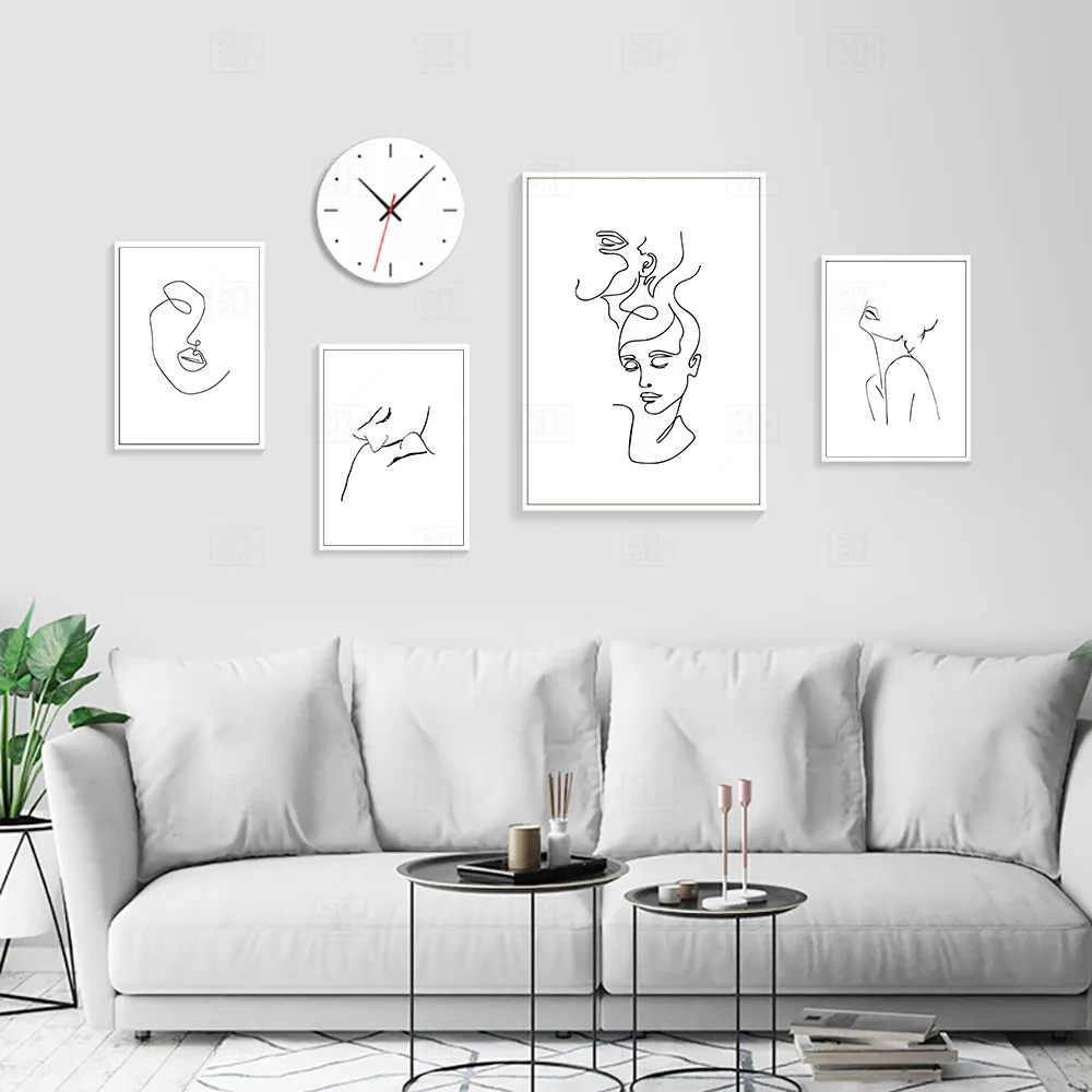 

Lines Poster Woman Painting Sketch Wall Art Line Drawing Paintings Modern Art Canvas Nordic Abstract Picture Minimalist Poster