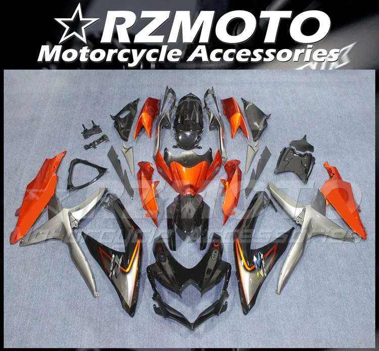

Injection New ABS Whole Fairings kit Fit for Suzuki GSX-R 600 750 K8 2008 2009 2010 08 09 10 Bodywork set Orange