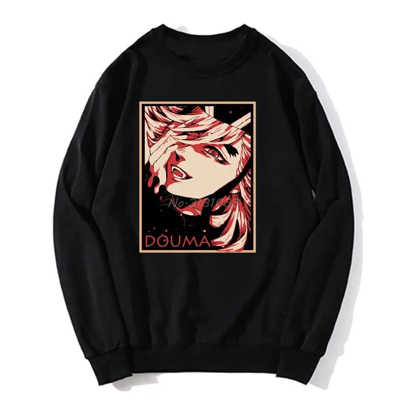 

Men Hoodie Kimetsu No Yaiba Douma Anime Men Fleece Sweatshirt Unisex Hoodies Sweater Streetwear