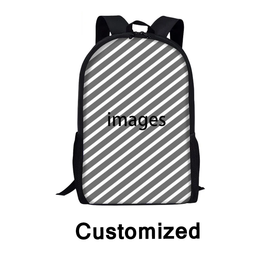 

LALIN Cartoon Wave Pattern School Backpack for Teenagers Girls Boys Student School Bags Kids Back Pack Kids Book Bags Mochila