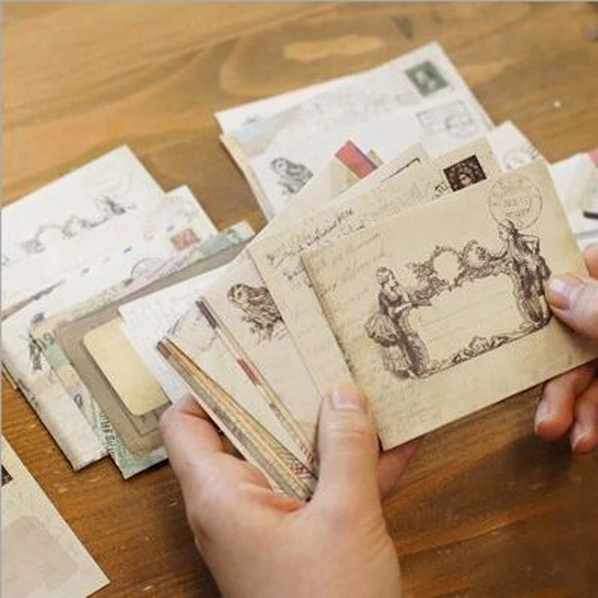 

12PCS/set Vintage Paper Envelopes Style Ancient Gift Letter Pad Pack Office School Supply Mini Envelop Paper Card Envelopes New