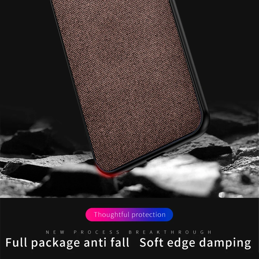 For Vivo Z5x Z1 Pro iQOO Neo Back Case Slim Scrub TPU PC Cloth Fabric Cover Anti-Scratch Shockproof Phone Protector |