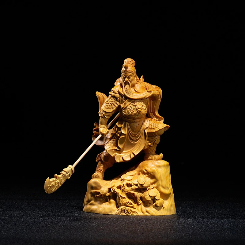Bodhisattva статуя Гуань Юя три царства Guandi Будды из цельного дерева фэн шуй украшения