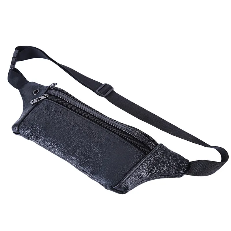 

Creative New Genuine Leather Men Belt Pouch Fanny Pack Waist Purse Clutch Bag Cashier Leather Men's Pockets Pure Leather Cashier