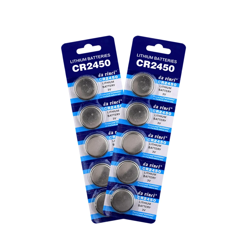 

10pcs CR2450 Lithium Battery DL2450 BR2450 LM2450 5029LC KCR2450 Battery Replacement For Main Board Calculator Single Use