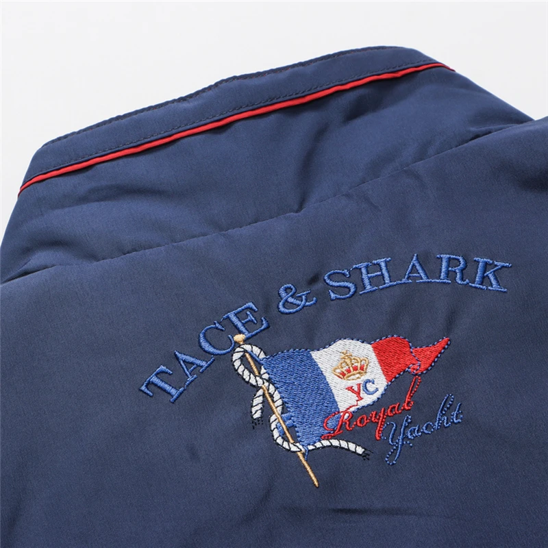 Жилет TACE & SHARK мужской с вышивкой акулы деловой Повседневный пиджак без рукавов
