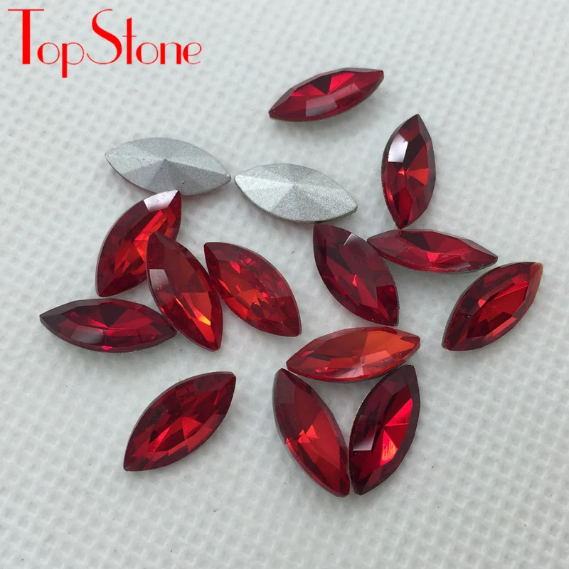 TopStone Navette Стразы 5x10 6x12 7x15 9x18 17x32 мм все цвета острые стеклянные хрустальные камни