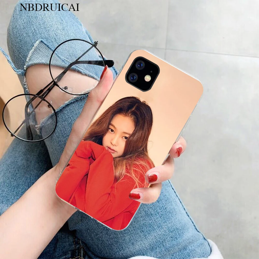 PENGHUWAN Jennie Kim красивый черный мягкий чехол для телефона iPhone 11 pro XS MAX 8 7 6 6S Plus X 5S SE XR |