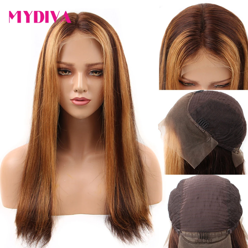 Парик из человеческих волос с глубокой кружевной передней частью 13x6 парики