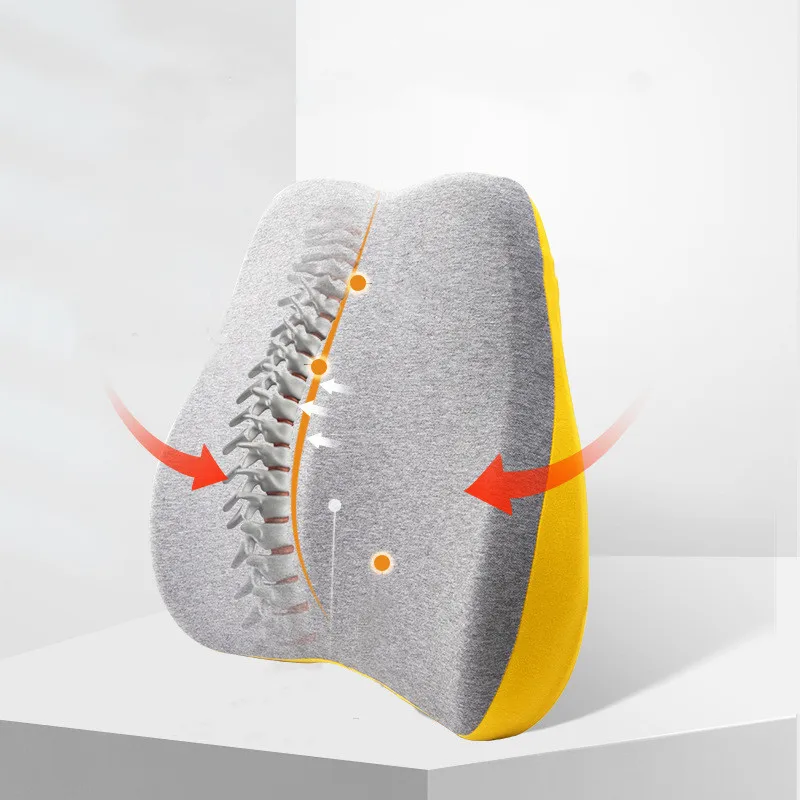 売る メモリーフォーム製ランバーサポートクッション,腰痛緩和用,マッサージクッション,妊婦用