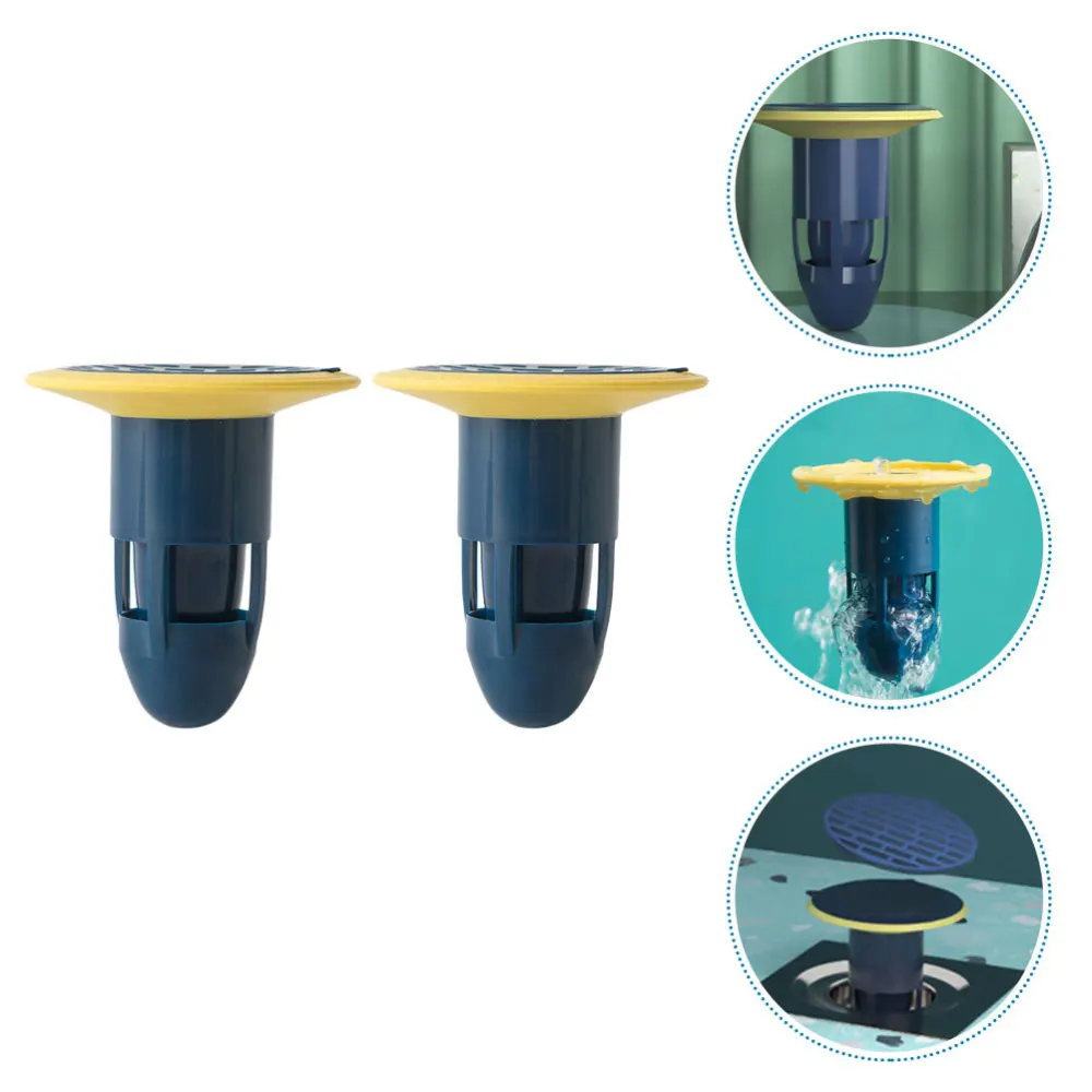 

2pcs Floor Drain Strainer Floor Drain Cover Bathroom Sink Filter (Blue)