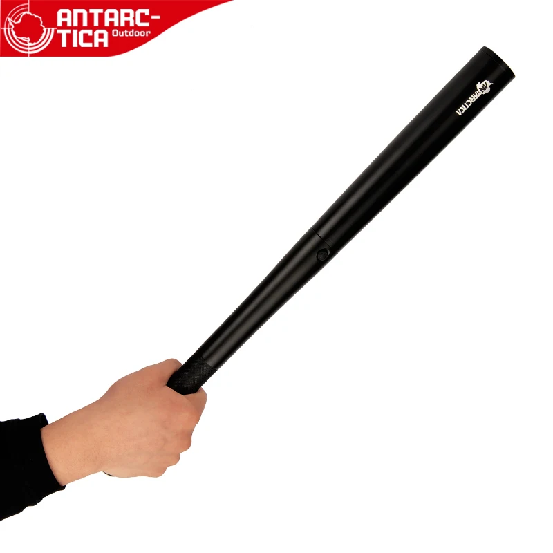 

ANTARCTICA Outdoor Baseball bat led flashlight waterproof 5 modes outdoor self defense Survival Safety hammer knife flashlight