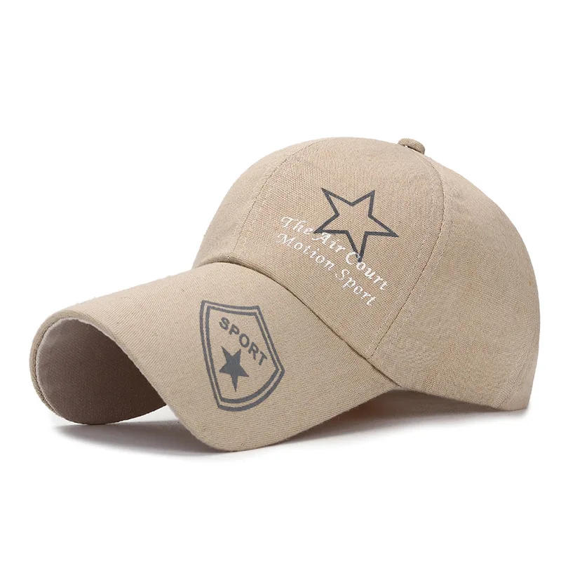 Кепка мужская с длинными полями повседневная бейсболка из холщовой ткани