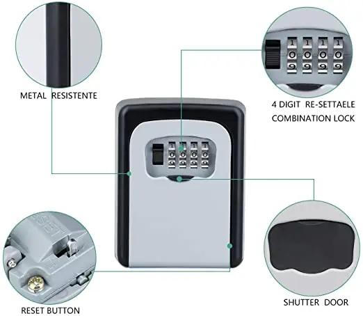 Уличный сейф с паролем комбинированный замок кодом для дома школы офиса