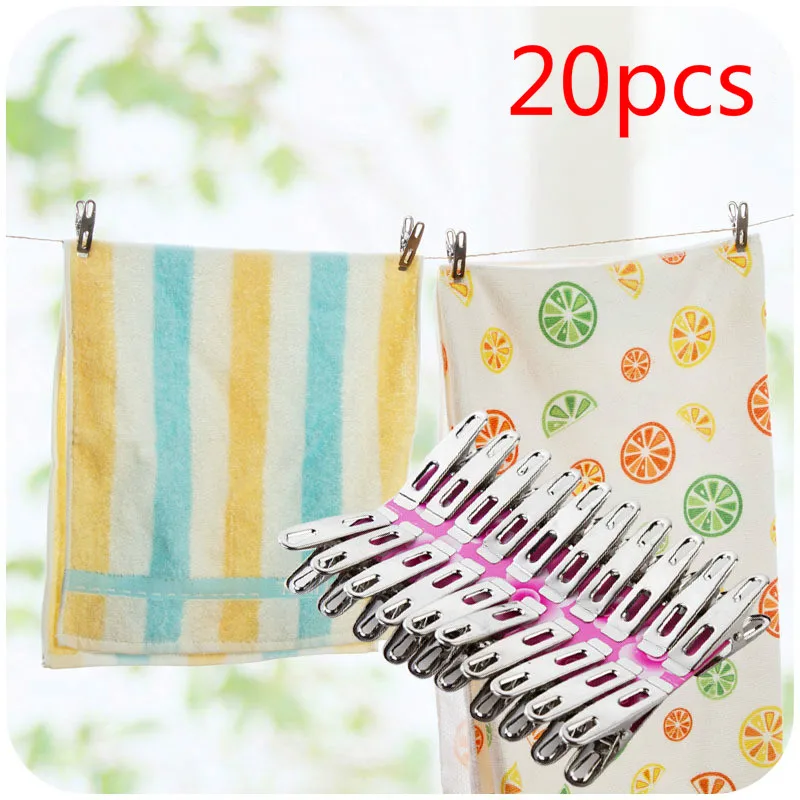 20 шт. металлические прищепки для одежды и брюк|Бельевые прищепки| |