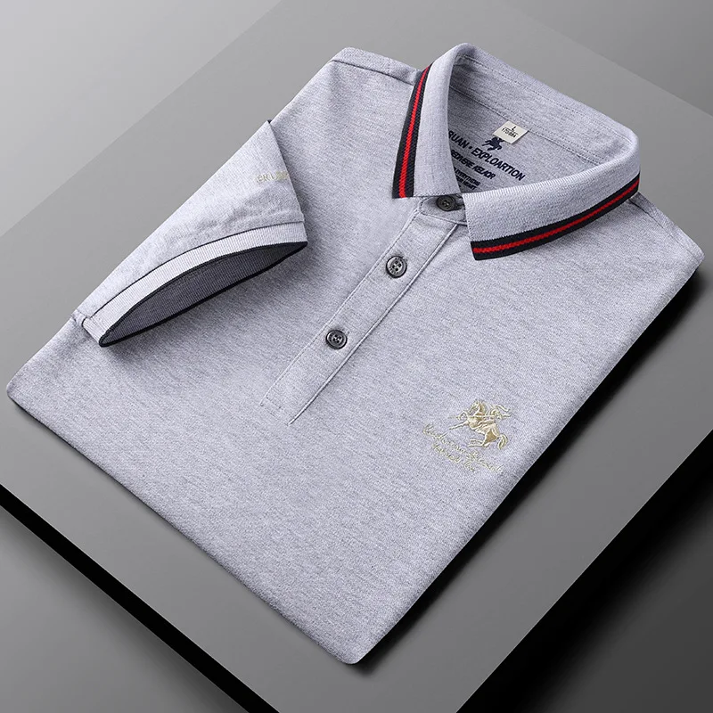 

Men's Polo Shirt summer short sleeve t-shirt men's fashion Lapel top clothes Korean casual half sleeve T-shirt polo shirt men