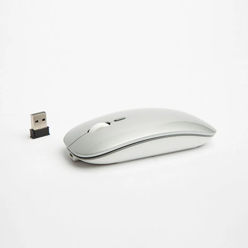 Бесшумная беспроводная мышь портативная эргономичная 2 4 ГГц USB оптическая для