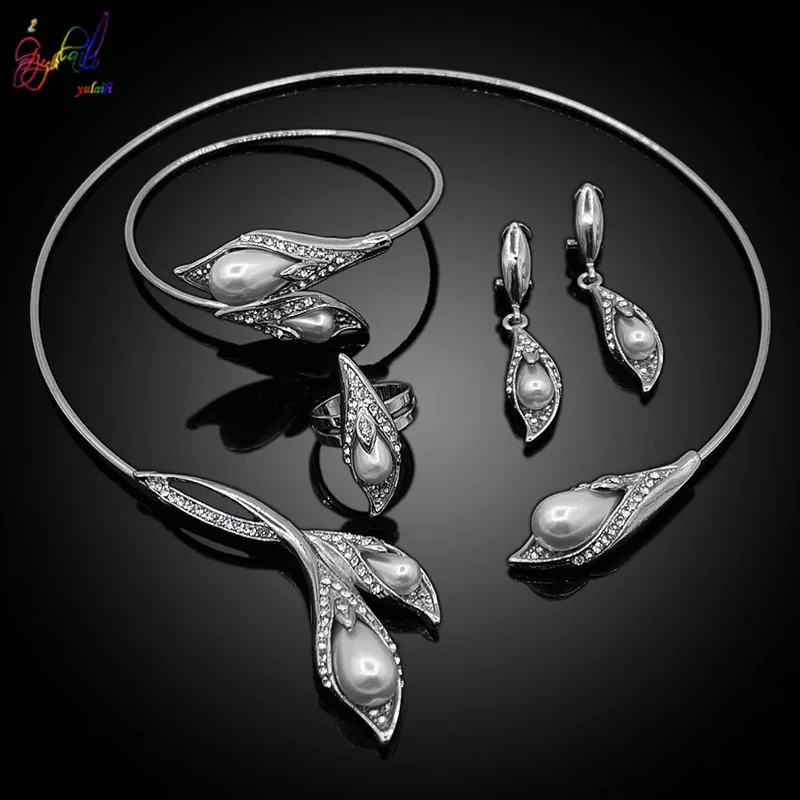 Свадебные ювелирные наборы Yulaili высшего качества с искусственным жемчугом