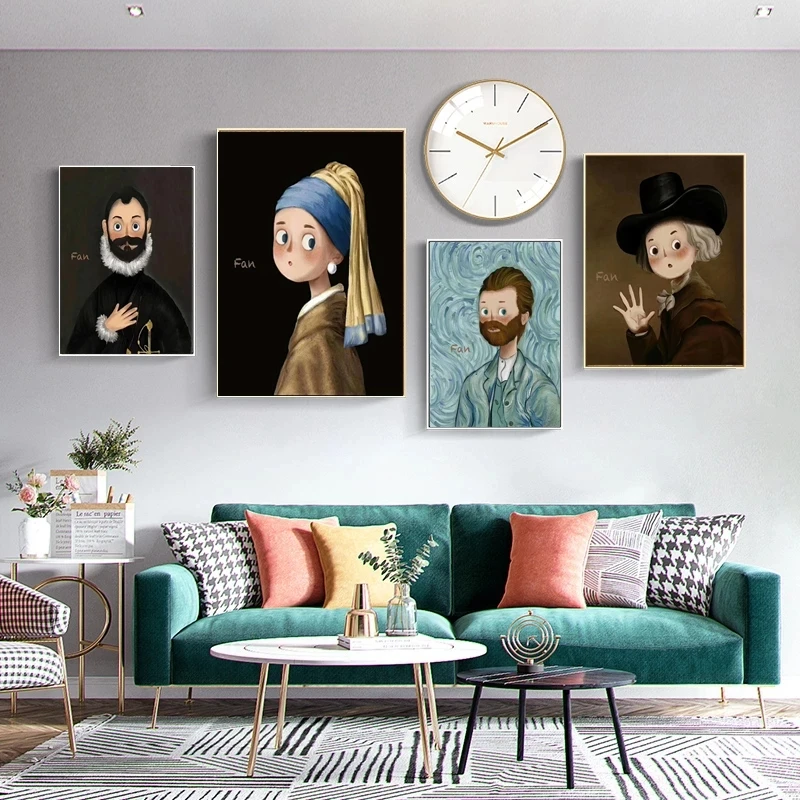 Современный классический Wall Art Nordic жира Мона Лиза спандекса Плакаты холст