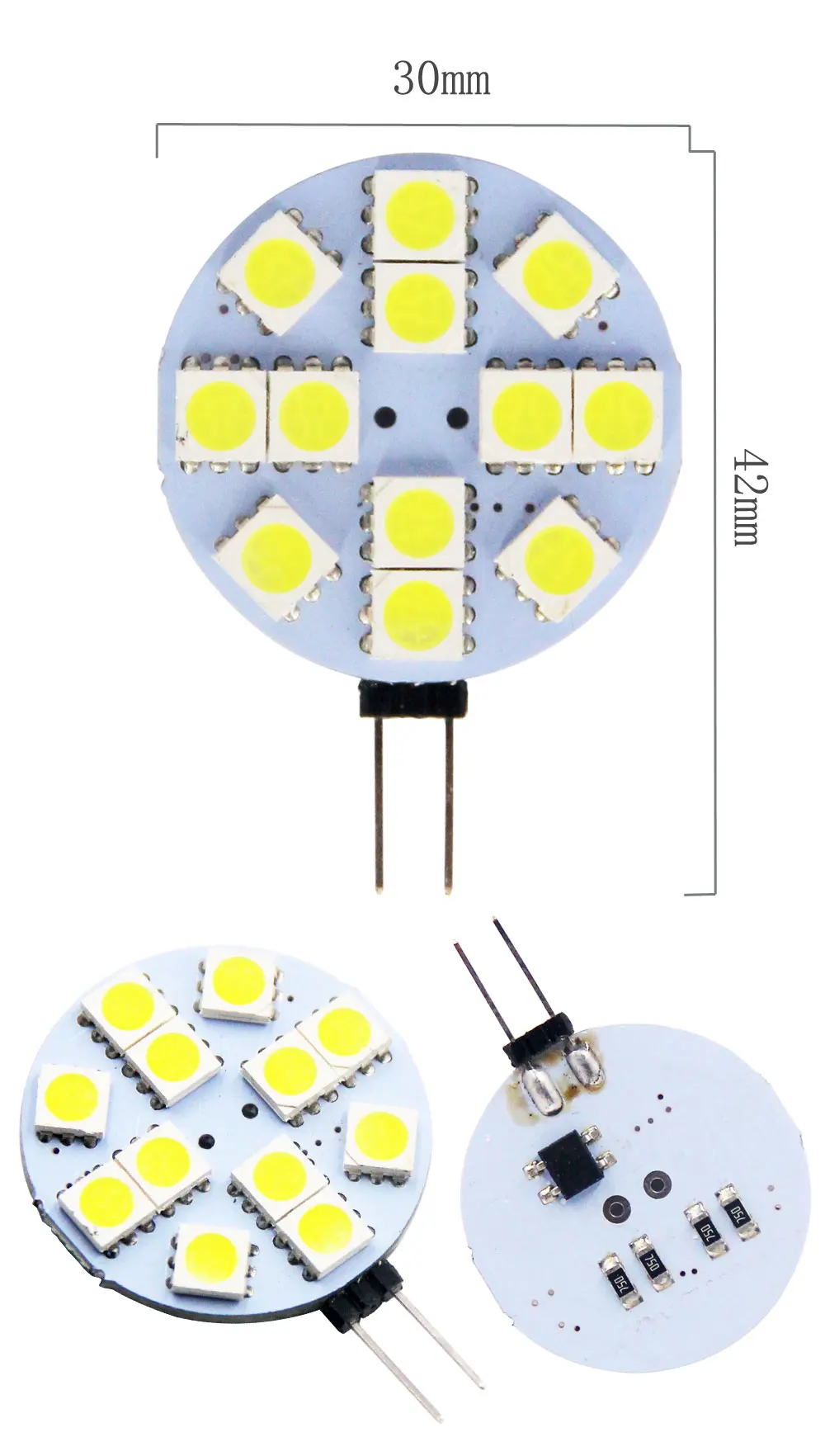 Для детей возрастом от 1 до W 5W G4 светодиодный 5050 SMD 180 градусов белый для морского отдыха светодиодное освещение RV лампы AC/DC 12V 6/9/12/24 светодиодный s