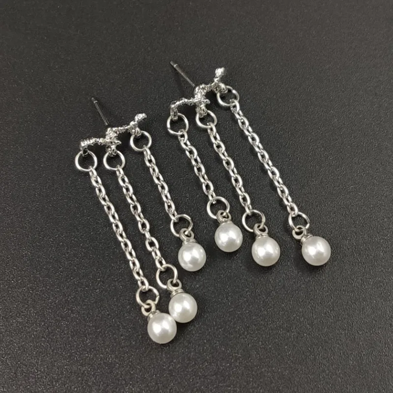 

Exquisite Women Pearl Long Tassel Earrings Statement Jewelry Gifts