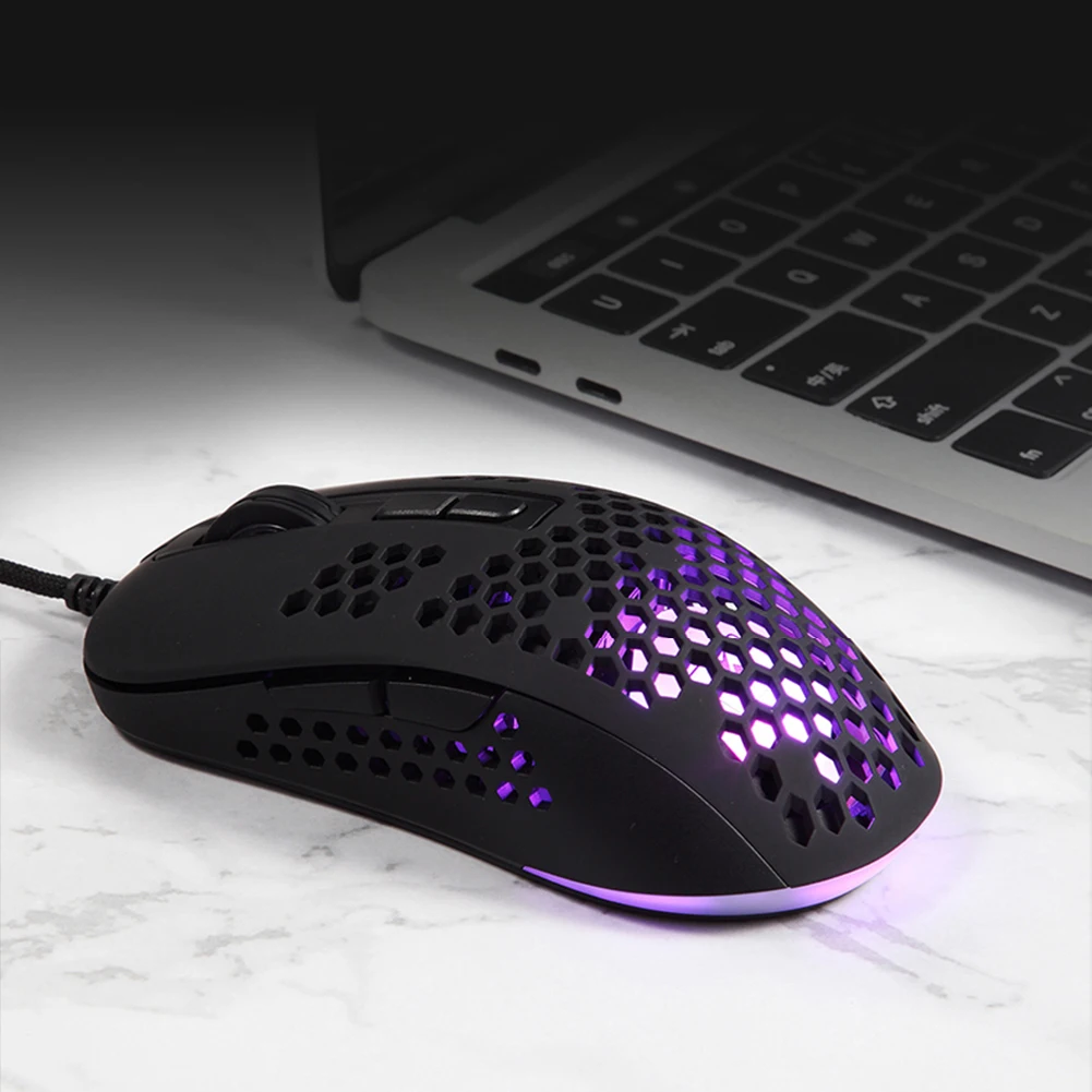 

New Gaming Mouse Lightweight Hollow Cool Symphony Design USB Wired Optical Mice 8000 DPI 7 Buttons For RGB PC Laptop Macbook