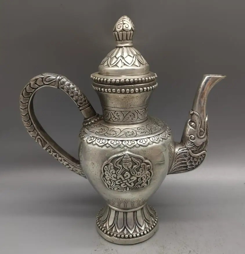 

Статуя тибетского чайника Archaize из белой меди