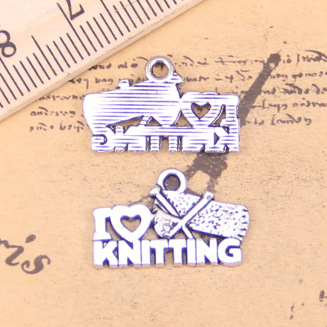

Подвески I love knitting 20x1 2 мм, в винтажном стиле, для браслетов и ожерелий, 90 шт.