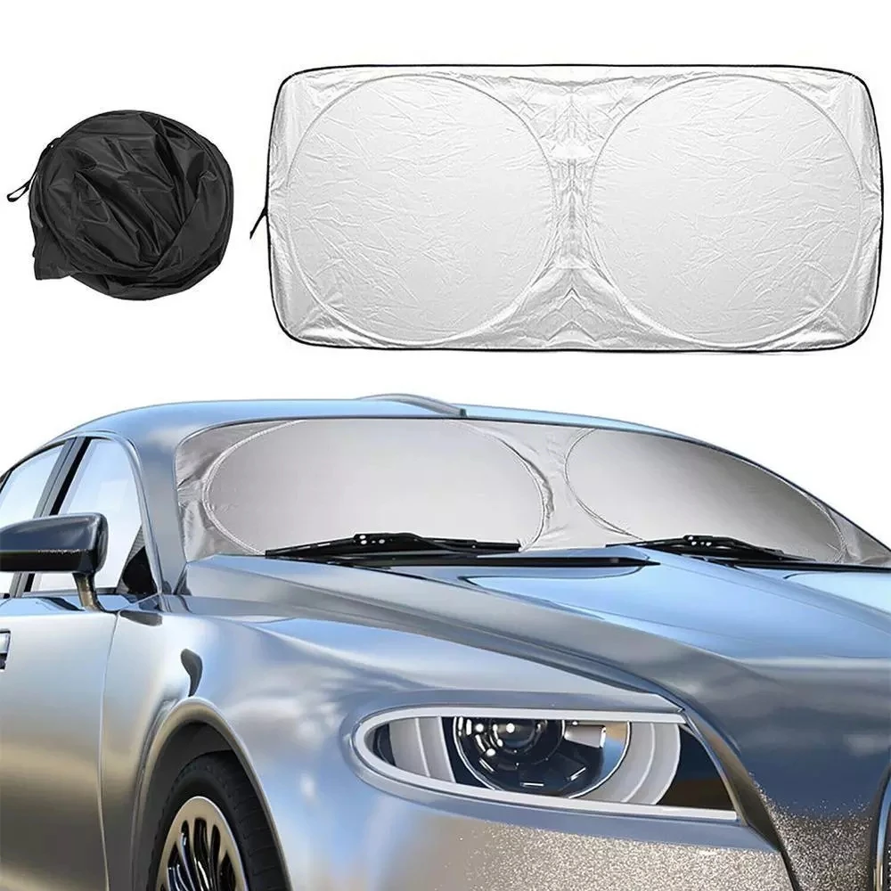 

150X70cm Custom Car Windshield Sun shade Front Window Visor Cover Sunshade Silver Foil Anti UV Reflector