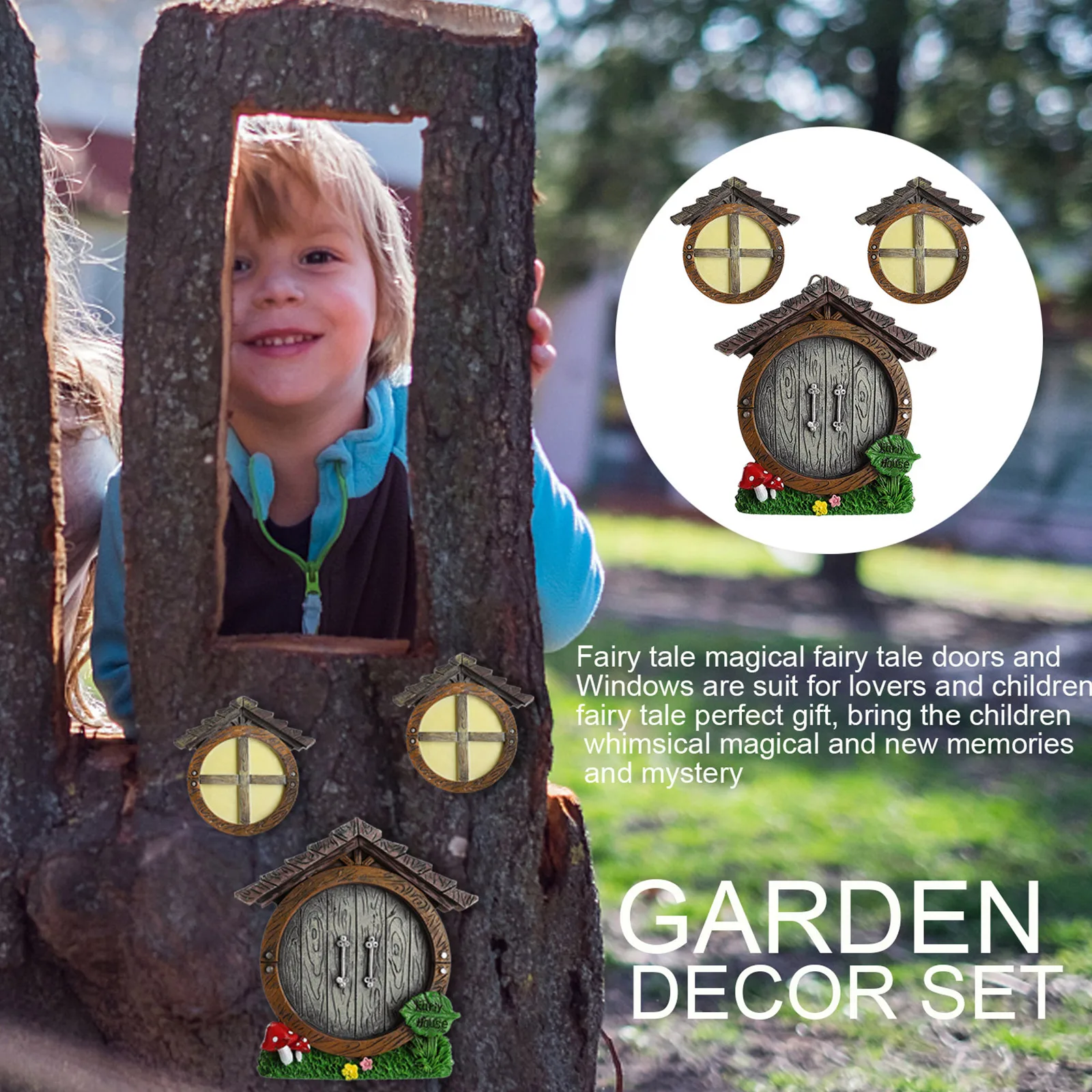 

Ornaments Fluorescent Door And Window Decorations Garden Family Balcony 12.1*1.5*13.1cm Lamp Fairy Gnome Miniature House Doors