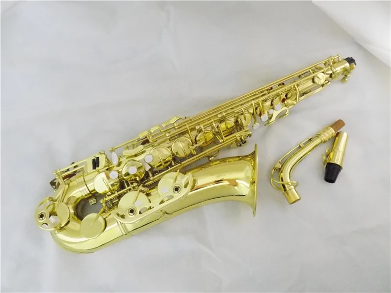 C мелодия саксофон лак желтый латунь sax saxofone с Жесткий Чехол профессиональные