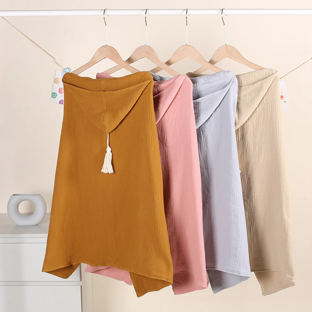 

Детский банный халат из искусственного хлопка, детское банное полотенце с капюшоном, полотенце для новорожденных, одеяло для детей, 4 слоя