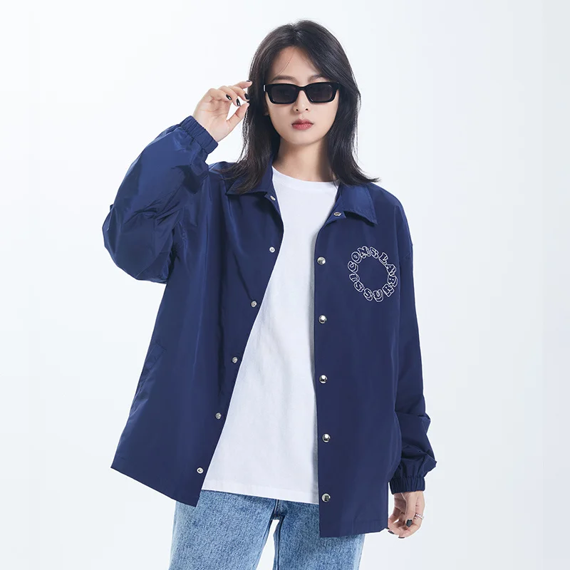

XUXI Women Three-dimensional Circle Printing Streetwear Long Sleeve Casual Jacket Couples Top Spring Autumn 2021 E3140