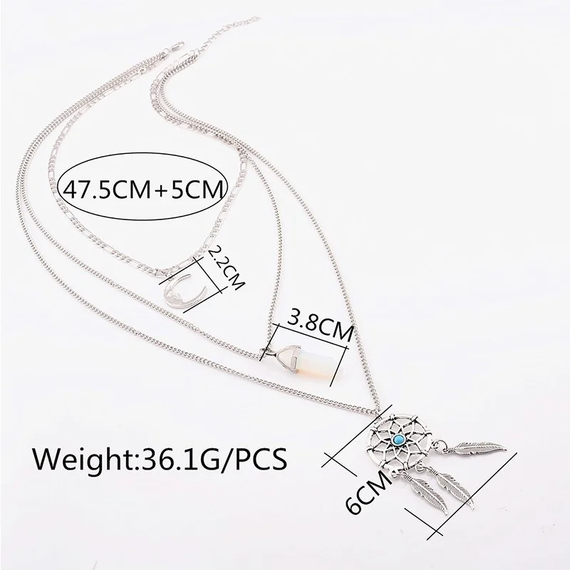 Ожерелье JOUVAL в стиле бохо с Луной подвеска Ловец снов ожерелье для женщин